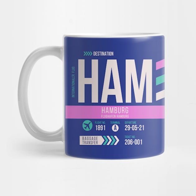 Hamburg (HAM) Airport Code Baggage Tag by SLAG_Creative